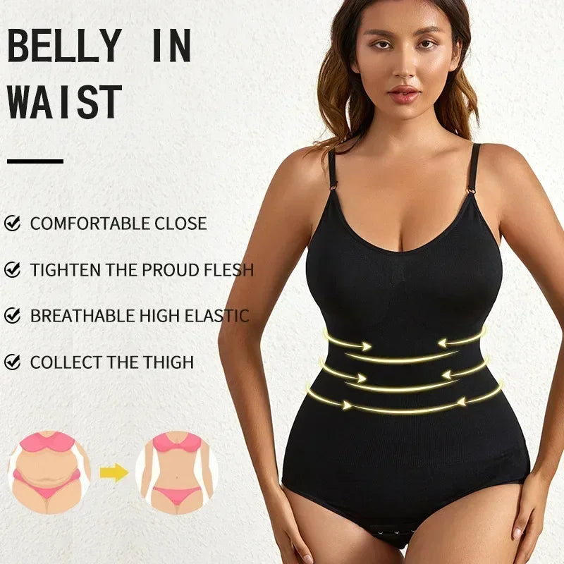 Women’s Seamless Shapewear Bodysuit – Scoop Neck, Stretch Fit