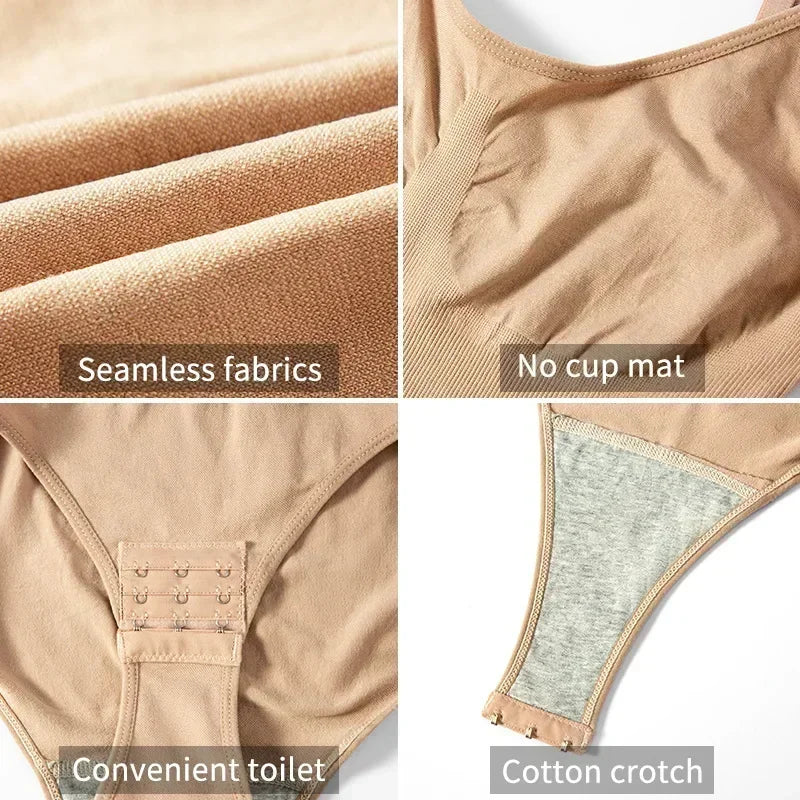 Women’s Seamless Shapewear Bodysuit – Scoop Neck, Stretch Fit