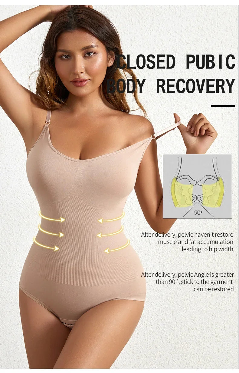 Women’s Seamless Shapewear Bodysuit – Scoop Neck, Stretch Fit