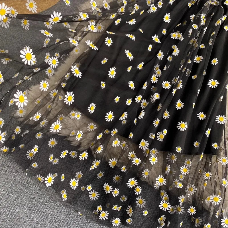 YuooMuoo Women Dress 2026 New Korean Fashion Delicate sleeveless dress with  floral accents, featuring a sheer overlay for a feminine and elegant look — perfect for summer outings or casual occasions.