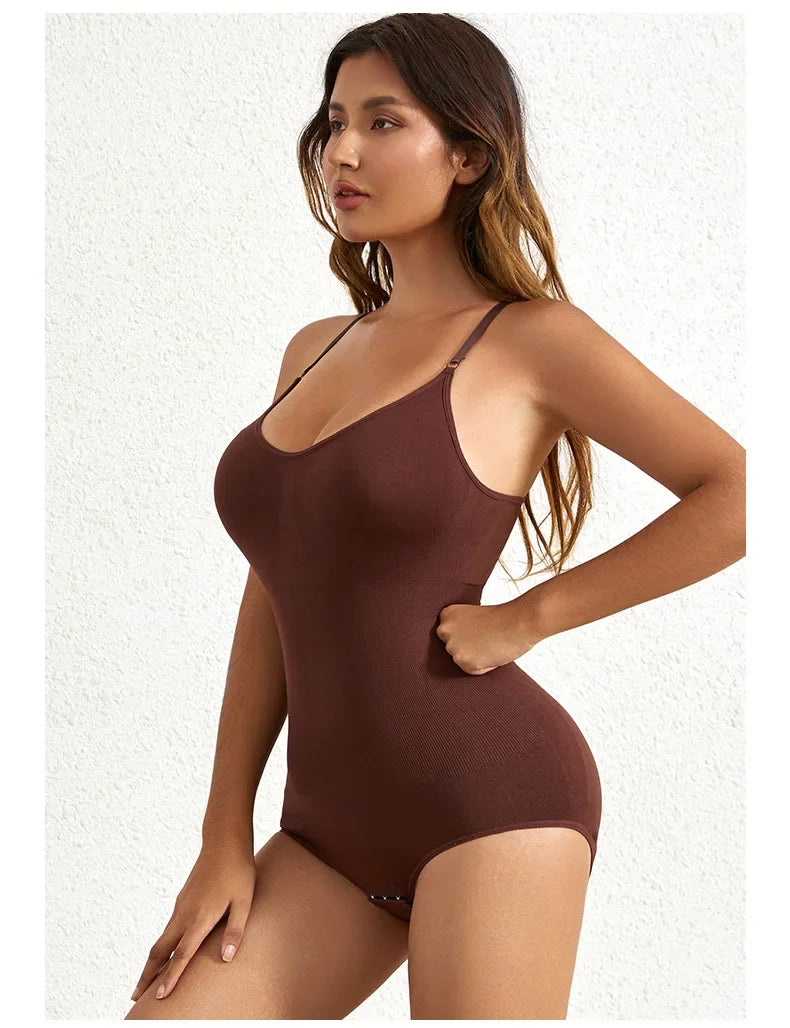 Women’s Seamless Shapewear Bodysuit – Scoop Neck, Stretch Fit