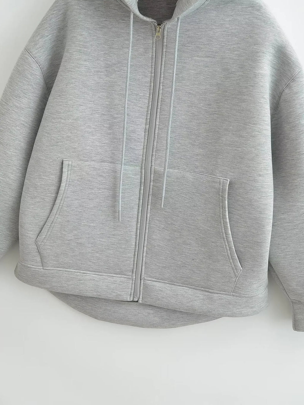 HH Autumn Women Casual Hooded Jacket Loose Oversize Zipper Hoodie Sweatshirts Solid Coat Office Lady Chic Outwear Tops