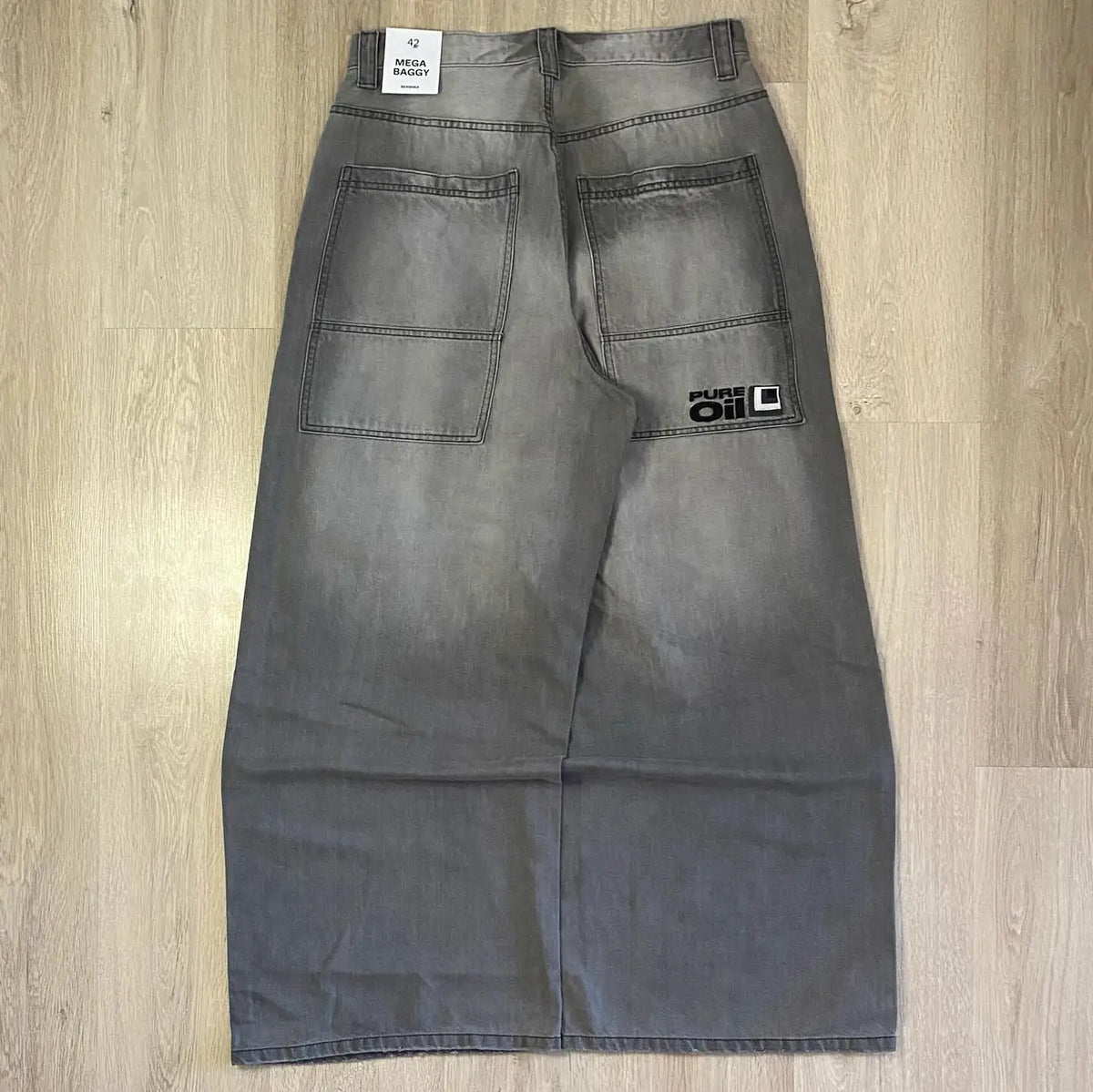 Streetwear New Fashion Oversized Print Baggy Jeans , High Waist Wide-leg Pants Trousers