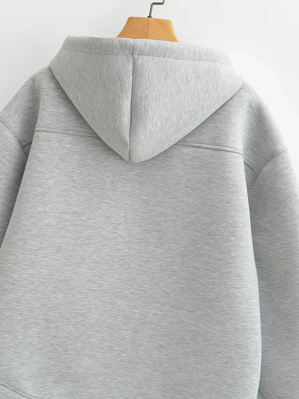 HH Autumn Women Casual Hooded Jacket Loose Oversize Zipper Hoodie Sweatshirts Solid Coat Office Lady Chic Outwear Tops