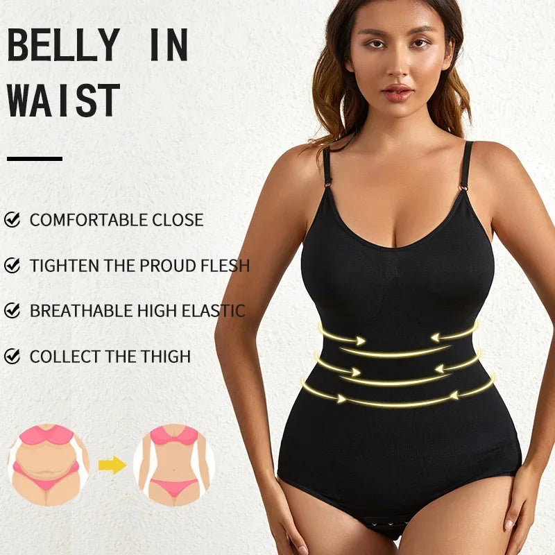 Women’s Seamless Shapewear Bodysuit – Scoop Neck, Stretch Fit